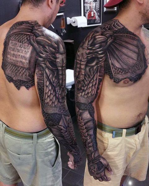 incredible 3d tattoo for man