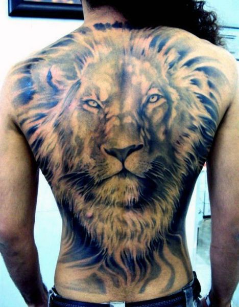 tatuaże zwierząt głowa lwa