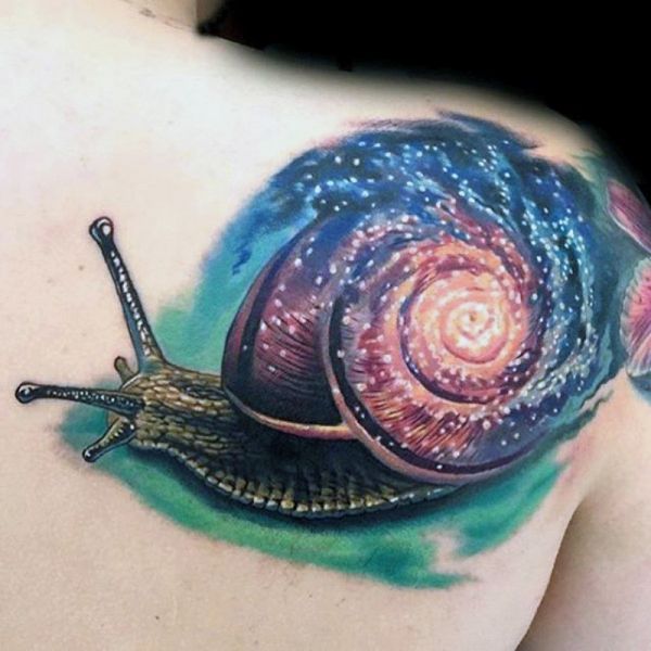 snail 3d tattoo