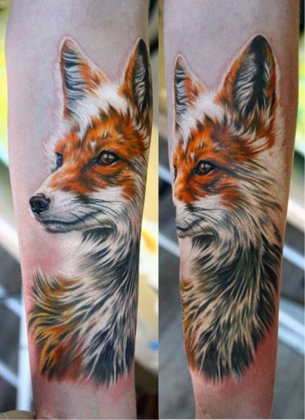 fox 3d tattoo