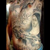 tatuaż zakonnicy z Jezusem