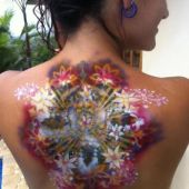 colorful back tattoo