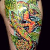 green lizard tattoo