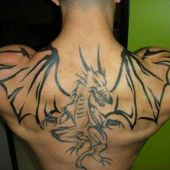 back tattoo dragon
