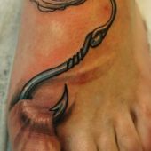 3d tattoo on foot