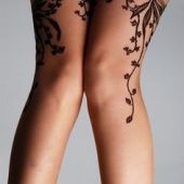 beauty thigh tattoo