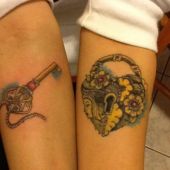 tatuaż kłódka i klucz