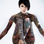 full body woman tattoo