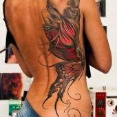 lower back tattoo butterfly for woman