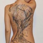beauty tree back tattoo