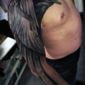crow 3d tattoo
