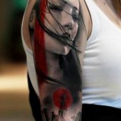 tatuaż twarz kobiety