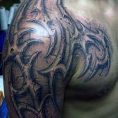 tribal 3d arm tattoo