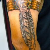 dreamcatcher arm tattoo