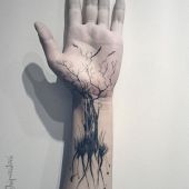 tree hand tattoo