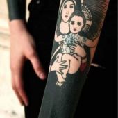 tatuaż religijny na ręce