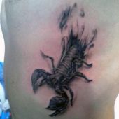 tatuaż skorpion 3d