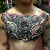 3d chest tattoo