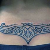 polynesian lower back tattoo