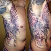tatuaże męskie anioł