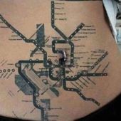 subway map tattoo