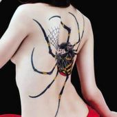 tatuaże pająki na plecach