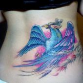 lower back tattoo bird