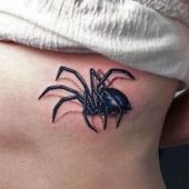 tatuaże damskie pająk 3D