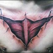 chest tattoo 3d for man