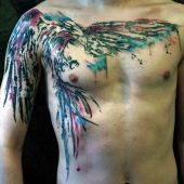 tatuaże męskie piękny ptak