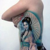 tatuaże damskie geisha