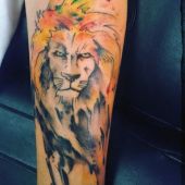 tatuaże artystyczne lew