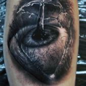 amazing 3d eye tattoo