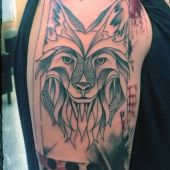 wolf arm  tattoo