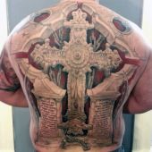 tatuaże religijne krzyż 3d