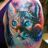 tatuaże 3d kot