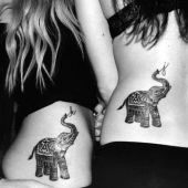 elephant women tattoo