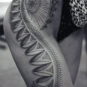 thigh tattoo for woman