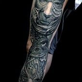 amazing leg tattoo 3d