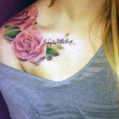 tatuaże damskie piękna róża