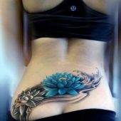 lower back tattoo lotos