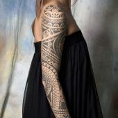maori woman tattoo
