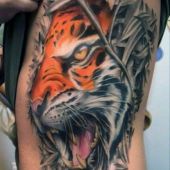 tatuaże zwierzęta tygrys 3d