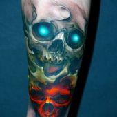 red skull tattoo