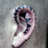 amazing ear tattoo