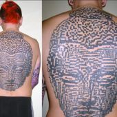 pixel buddha tattoo