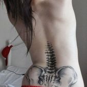 lower back tattoo bones