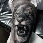lion tattoo 3d