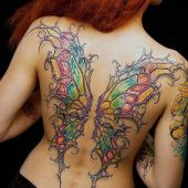 beauty wings back tattoo