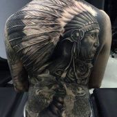 incredible indian and wolves tattoo